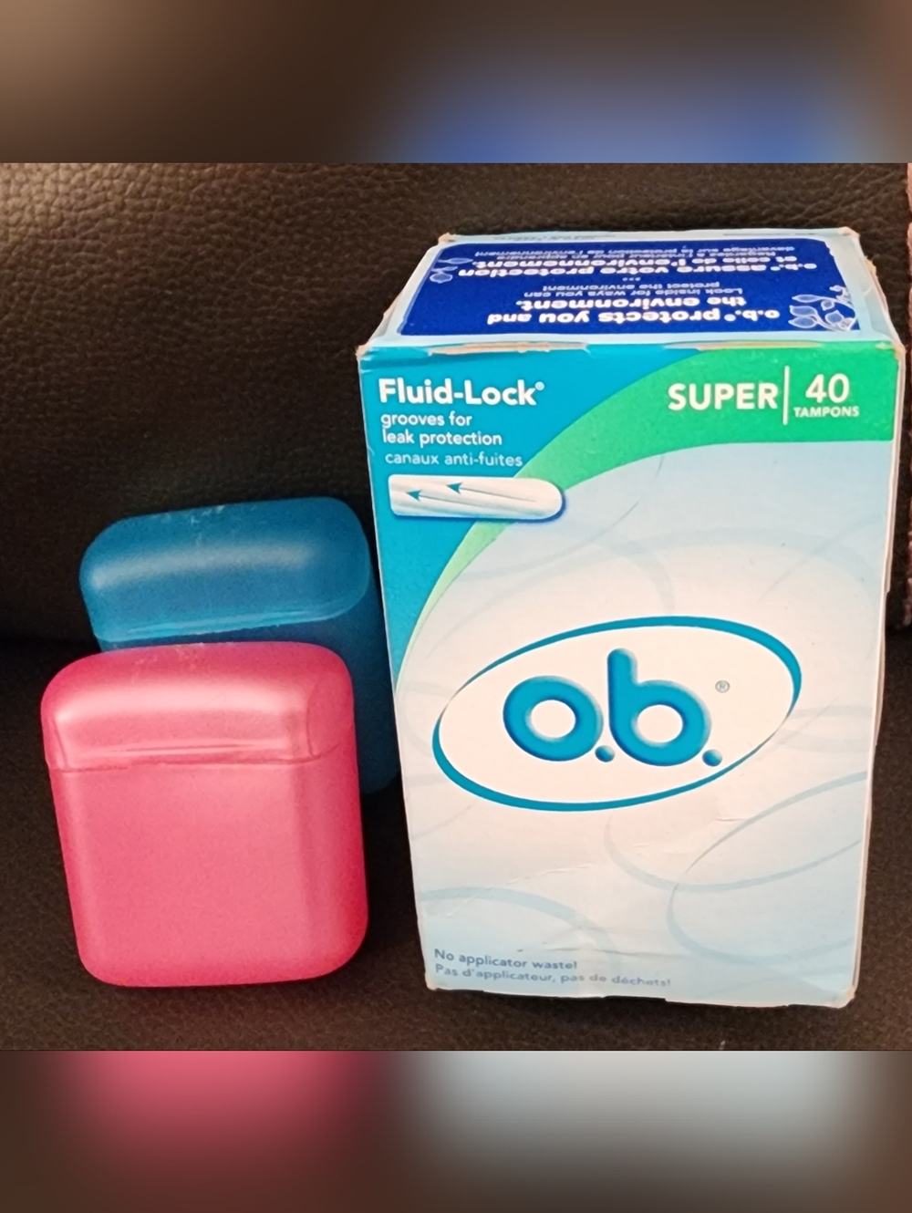 NEW box - o.b. Super tampons 40 Count Plus 2 Purse Packs Carry Cases